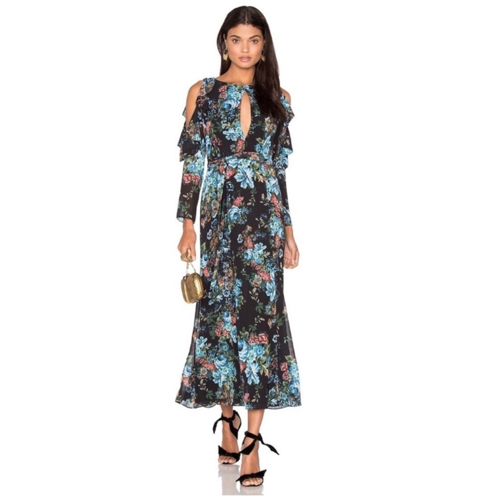 REVOLVE LPA Midi Dress 7 in Antique Floral Size Medium